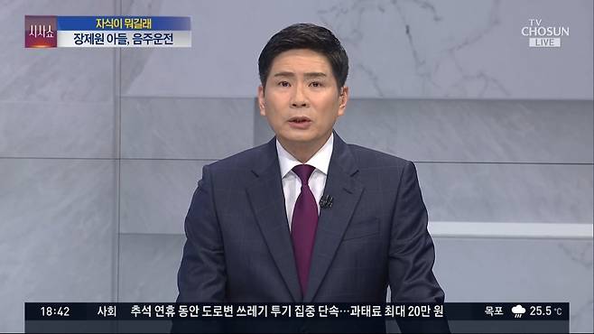 ▲ 지난 9월9일 TV조선 '이것이 정치다'에 출연해 장제원 의원 아들 음주운전을 조국 장관의 불똥이라 설명한 윤정호 씨.