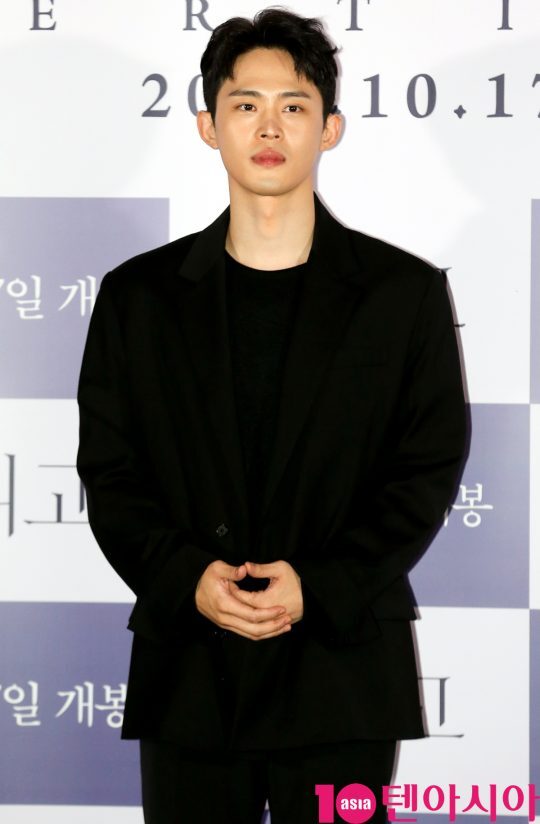 배우 정재광이 11일 오후 서울 한강로3가 CGV 용산아이파크몰점에서 열린 영화 ‘버티고’ 언론시사회에 참석하고 있다.