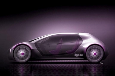다이슨이 만든 전기자동차를 상상한 그림 중 하나. 현재 해당 전기차 개발 프로젝트는 그만 둔 상태다. / 트위터 캡처