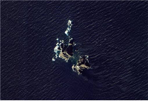 아리랑위성 3A호가 촬영한 가을 독도의 모습(2019.10.8 촬영). 사진=한국항공우주연구원.