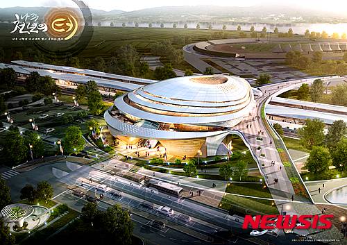 【나주=뉴시스】 = 사진은 현재 진행 중인 KTX나주역 증축공사 조감도. (이미지=한국철도시설공단 제공) 2019.11.10. photo@newsis.com