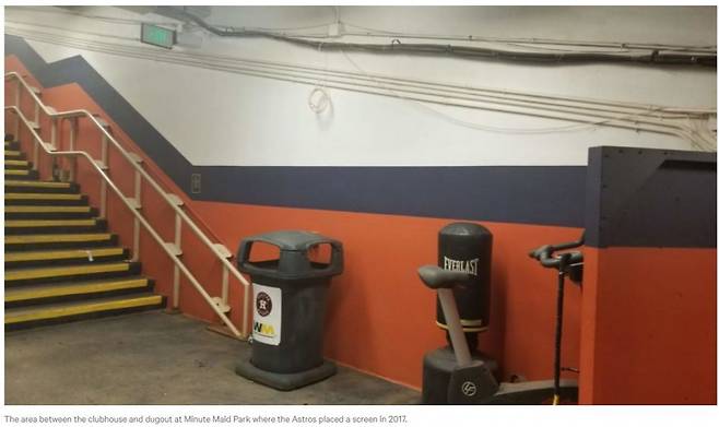 ▲ 휴스턴이 사인을 훔치기 위해 모니터링 장비를 설치한 곳. ⓒ 디애슬레틱 캡처.