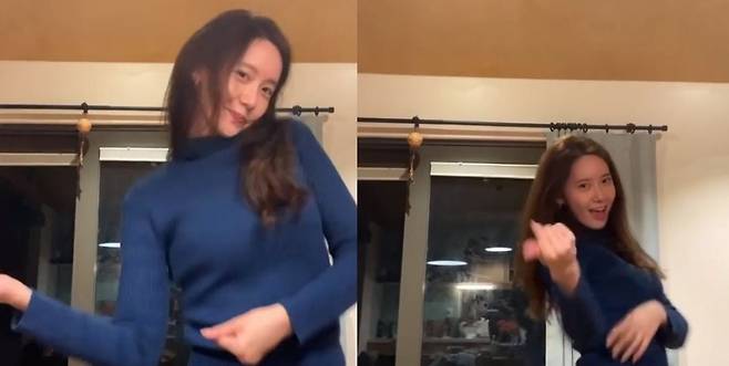 ▲ 윤아가 핑클 '필 유어 러브'를 췄다. 출처l이효리 SNS