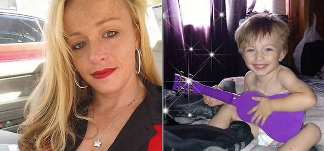 사진= 징역 24년형을 선고 받은 멜리사 미셸 아담슨(33)과 사망한 로키 블룸(2)