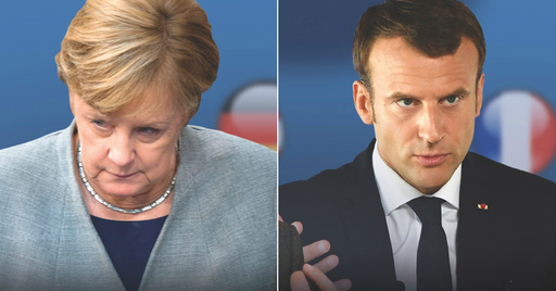유럽연합(EU)의 두 ‘맹주’인 독일 앙겔라 메르켈 총리(왼쪽)와 프랑스 에마뉘엘 마크롱 대통령. 세계일보 자료사진