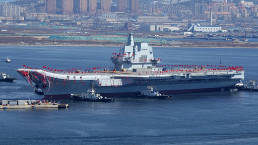 중국 해군 항모 산둥호가 항해 준비를 하고 있다. 세계일보 자료사진