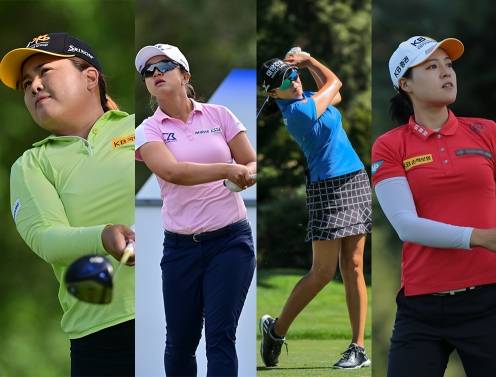 2020년 LPGA 투어 다이아몬드 리조트 토너먼트 오브 챔피언스에 출전한 박인비와 김세영은 최종라운드에서 우승 경쟁을 예고했다. 그리고 허미정, 전인지 프로. 사진제공=Gabe Roux/LPGA