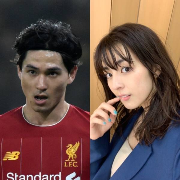 열애를 인정한 미나미노 타쿠미(좌측)와 야나기 유리나(우측)