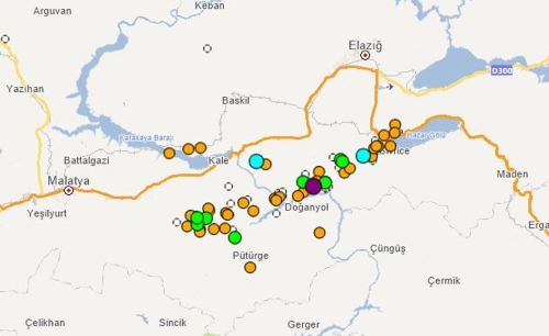 터키 동부 규모 6.8 지진 [터키 재난위기관리청 홈페이지 캡처]
