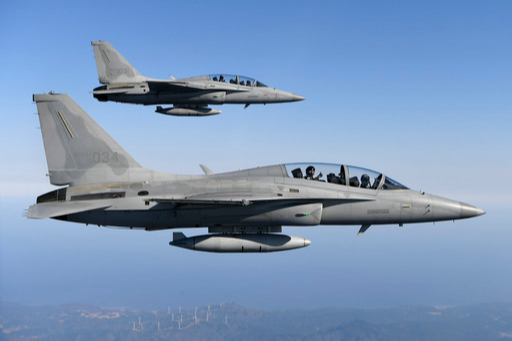 한국 공군 FA-50 편대가 한반도 남부 상공을 초계비행하고 있다. 세계일보 자료사진