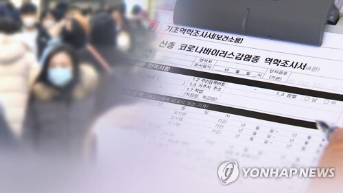 코로나19 감염증 역학조사서 (CG) [연합뉴스TV 제공]