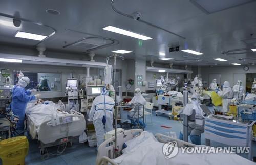 중국 후베이성 우한의 한 집중치료병동 [EPA=연합뉴스 자료사진]