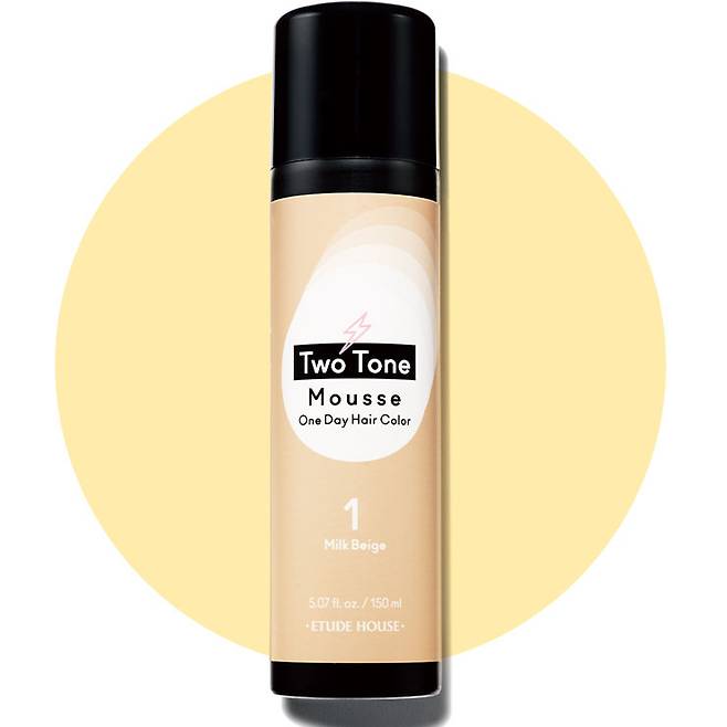 에뛰드하우스 투톤 무스 원데이 헤어 컬러 #1 밀크 베이지