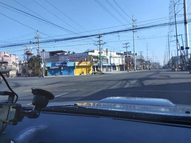 봉쇄된 필리핀 마닐라 시내 텅 빈 도로 [독자 제공=연합뉴스 자료 사진. 재판매 및 DB 금지]