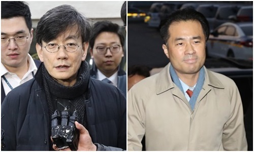 손석희 JTBC 대표이사 사장(왼쪽)과 김웅 프리랜서 기자. 연합뉴스