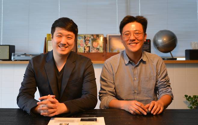 트렌비 박경훈 대표(좌)와 뮤렉스파트너스 이범석 대표(우)