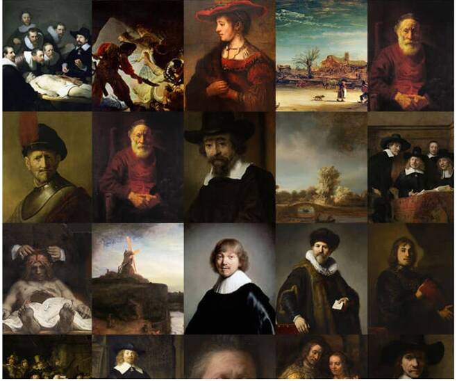 ‘더 넥스트 렘브란트’(The Next Rembrandt)의 작품들.  더 넥스트 렘브란트 홈페이지