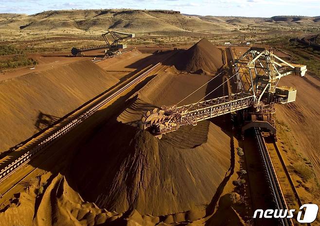 호주 필바라에서 공사 중인 광산업체 리오틴토 © AFP=뉴스1