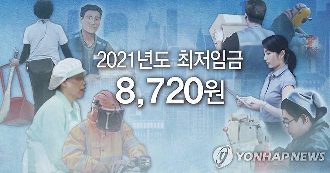 2021년도 최저임금 (PG) [김토일 제작] 사진합성·일러스트