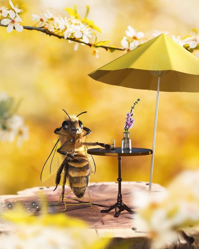 꿀벌 인플루언서 '비'. 팔로어만 29만명이 넘는다. 자선단체 ‘파운데이션 드 프랑스는 꿀벌의 멸종위기를 사람들에게 알리고 생태계 유지에 도움을 주고자 꿀벌 인스타그램을 개설했다고 밝혔다. @bee_nfluencer 캡처