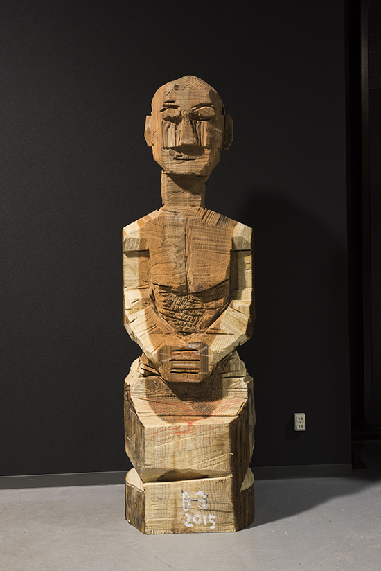서용선 작 `붓다1` 170 x49x41cm,삼나무(2015)
