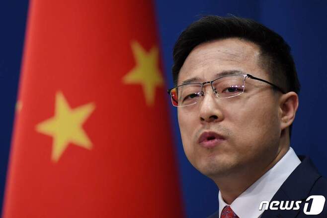 자오리젠 중국 외교부 대변인 <자료사진> © AFP=뉴스1