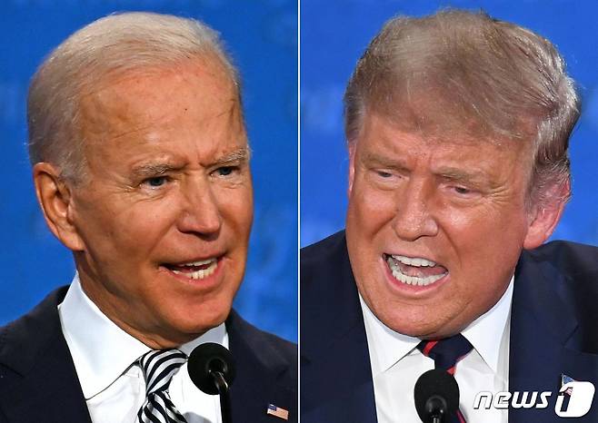 도널드 트럼프 미국 대통령(오른쪽)과 조 바이든 민주당 대선 후보. © AFP=뉴스1