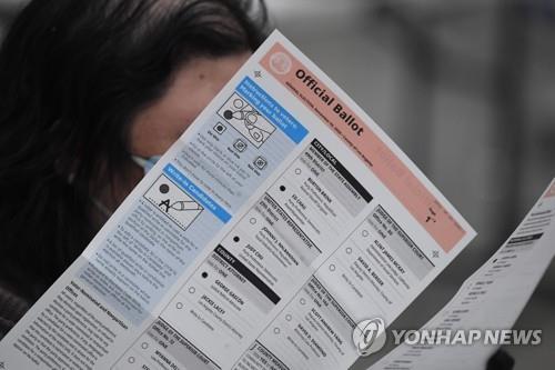 미 대선 우편투표 용지 [AFP=연합뉴스자료사진]