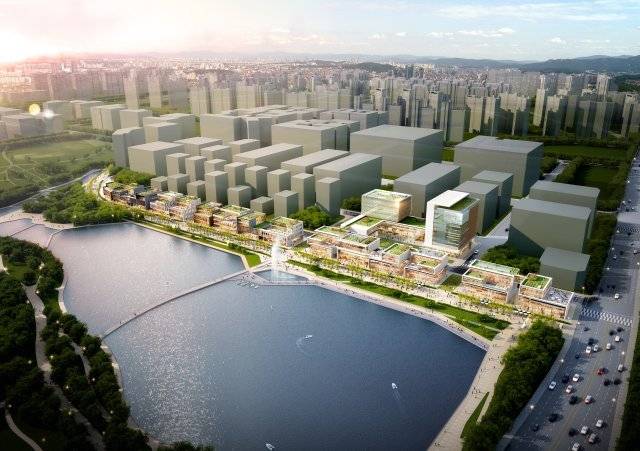 마곡 호수공원 조감도. 주위로 공연장과 상업시설이 들어설 예정이다.