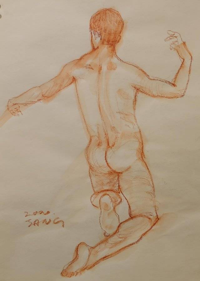 장용주 화백의 누드 크로키