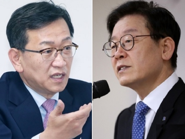 석동현 변호사(왼쪽)와 이재명 경기도지사. 세계일보 자료사진