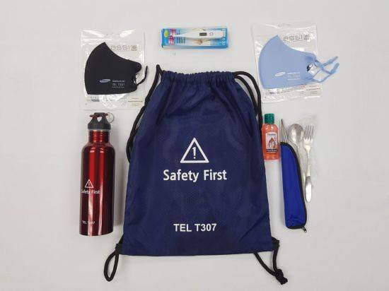 싱가포르 T307 현장에 비치된 근로자용 개인 건강관리 키트 (사진=삼성물산)