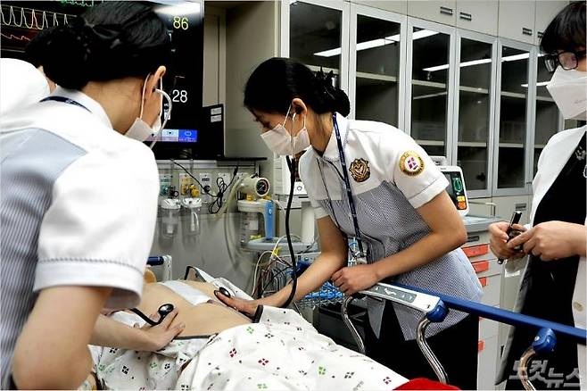 대구보건대학교 간호학과 실습모습 (사진=노컷TV 채승옥)