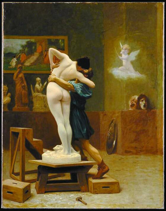 장 레옹 제롬(1824~1904)의 ‘피그말리온과 갈라테이아’(1890). [뉴욕 메트로폴리탄미술관]