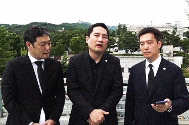 왼쪽부터 김용호 전 연예기자, 강용석 변호사, 김세의 전 MBC 기자. 가세연 유튜브 캡처