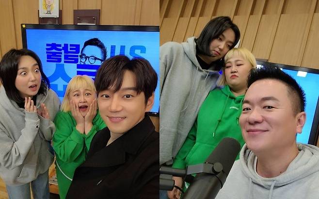 A stark temperature difference in Hong Yoon Hwa X Lee Eunhyeong, Hwang Chi-yeul and Kim Tae-kyun? Equite like youGagwoman Hong Yoon Hwa showed a cute temperature difference with Lee Eunhyeong.Hong Yoon Hwa posted two photos on his instagram on December 21, along with the phrase Todays Curtu Show: Tae Kyun Senior and Hwang Chi-yeul Brother.In the photo, Hong Yoon Hwa and Lee Eunhyeong are enthusiastic about seeing Hwang Chi-yeul.Then Kim Tae-kyun laughed behind his face.Hong Yoon Hwa added, The eyes and the buns are really fair I like you.
