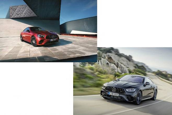 신형 E450 4MATIC 쿠페와 AMG E53 4MATIC+ 쿠페(사진=벤츠 코리아 제공)
