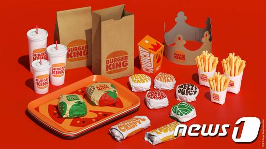 새로운 브랜드 디자인이 적용된 버거킹 포장지. © 로이터=뉴스1