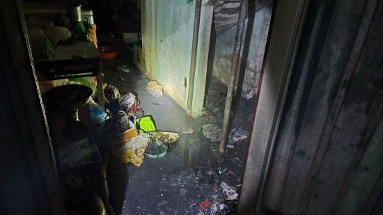 지난 5일 불이난 광주광역시 광산구 한 주택. 사진=광주 광산소방서 제공