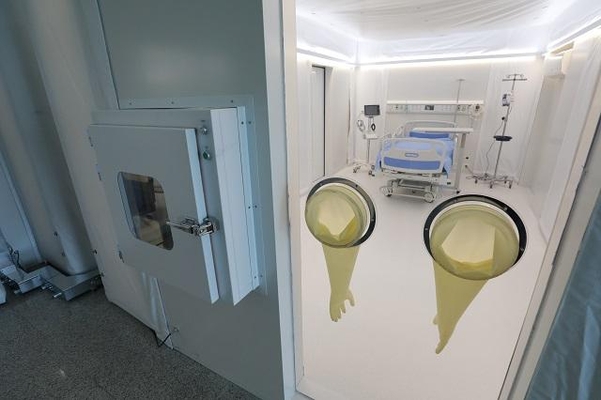 MCM 병실 1개의 외관(위)과 내부(아래)의 모습./카이스트 제공
