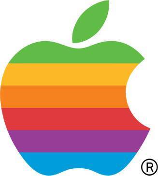 창업 당시부터 1998년까지 사용한 애플의 로고, 출처: 애플