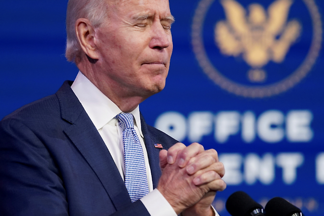 바이든, 선거인단 과반 넘어 대선 승리 공식화. 연합뉴스