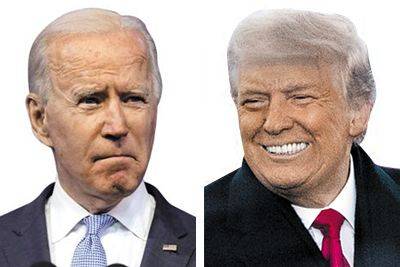 20일 미 대통령에 취임할 예정인 조 바이든(왼쪽) 당선인과 도널드 트럼프 대통령