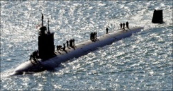 미국 핵잠수함 노스캐롤라이나호 사진=연합뉴스.