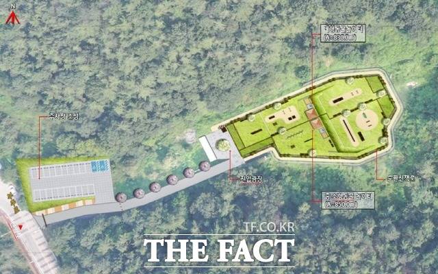 목포 부주산 근린공원에 조성되는 반려동물 놀이터 조감도./목포시 제공