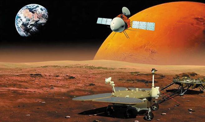 중국 최초의 화성 탐사선 톈원 1호. CNSA 제공