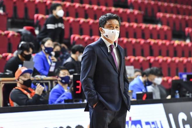 인천 전자랜드의 유도훈 감독. 사진=프로농구연맹 제공