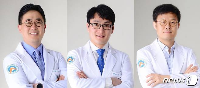 권순찬(왼쪽부터). 김민수, 양동석 울산대병원 교수.(울산대병원 제공) © 뉴스1