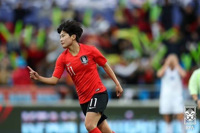 여자축구대표팀이 중국과의 도쿄올림픽 최종예선 플레이오프를 앞두고 있다. 에이스 지소연을 비롯해 잉글랜드 무대에서 뛰는 선수들이 있기에 자가격리 문제는 잘 해결되어야 한다. (대한축구협회 제공) © 뉴스1