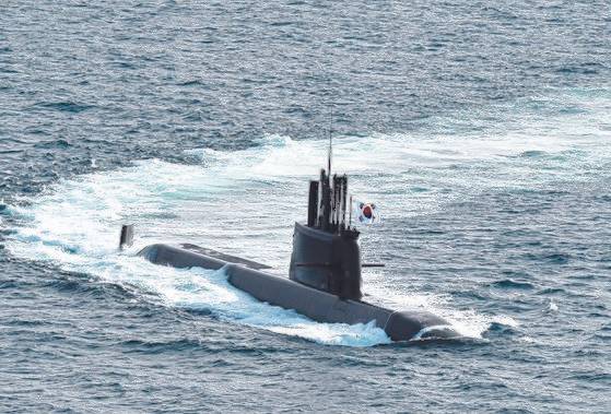3000톤급 잠수함인 도산안창호함. 군 당국은 잠수함에 탑재할 SLBM 사출 실험을 진행 중이다. 연합뉴스